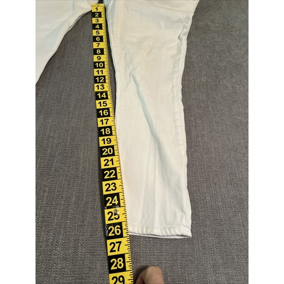 Lucky Brand Lolita Capri Jeans Women 10 White Stretch Preppy Comfortable - Picture 9 of 13